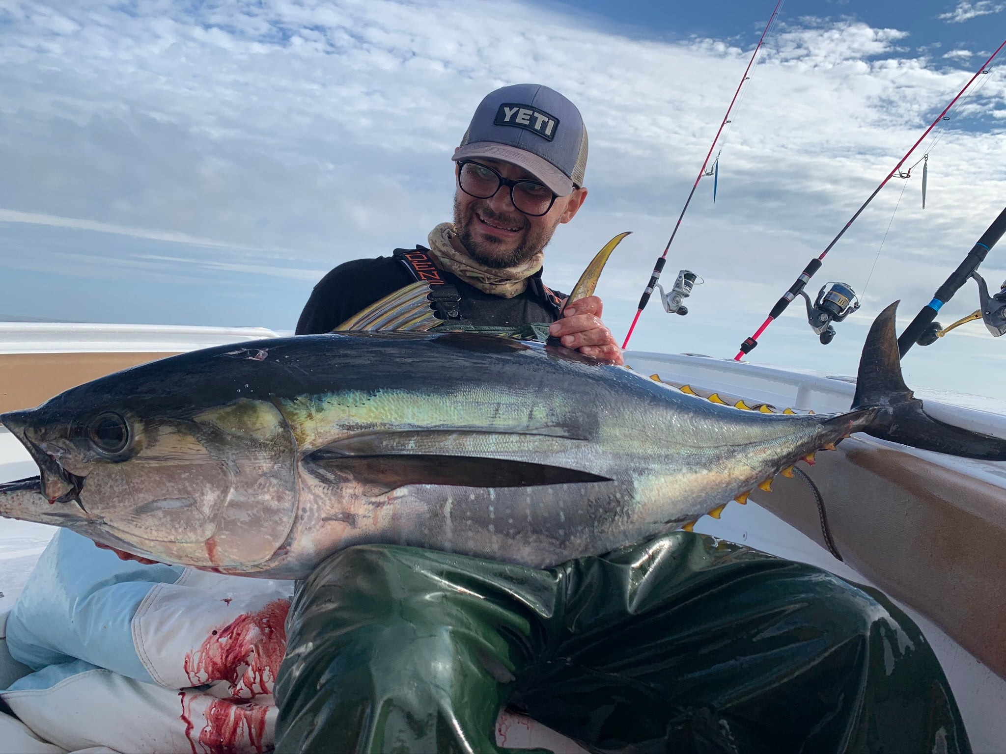 Yellowfin tuna caught on SAME fishing rods